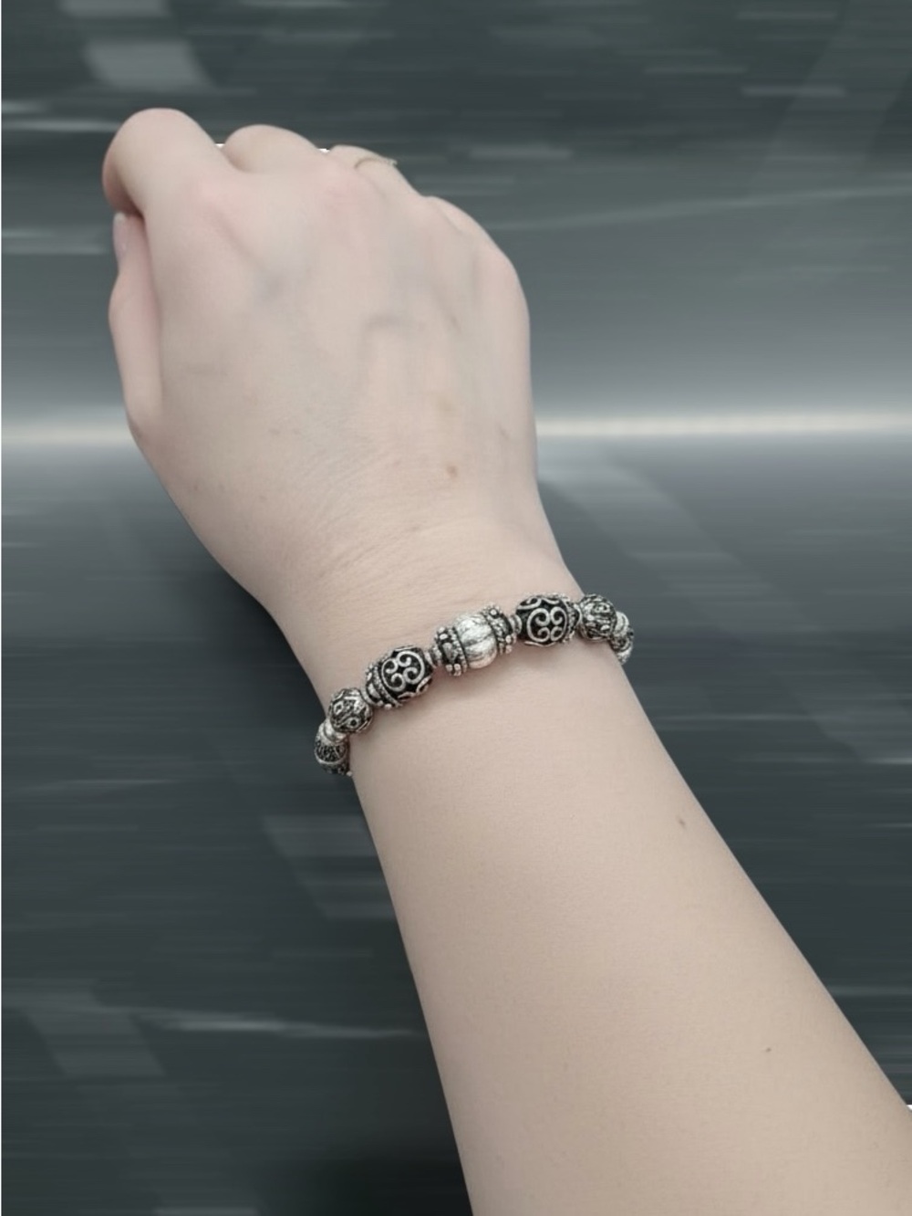 Better Bohemian 925 Sterling Silver Artisan Beaded Bracelet #004”The Euphrosyne”